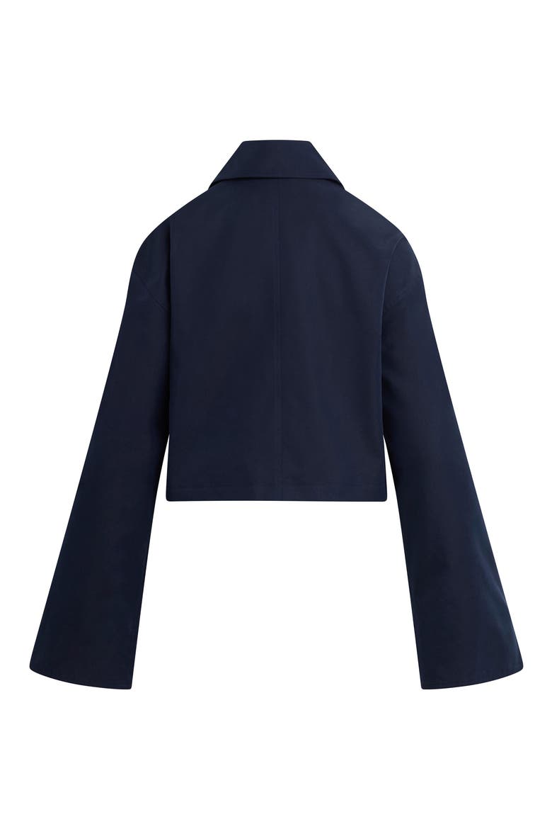 The Rue Cropped Trench, Alternate, color, NAVY
