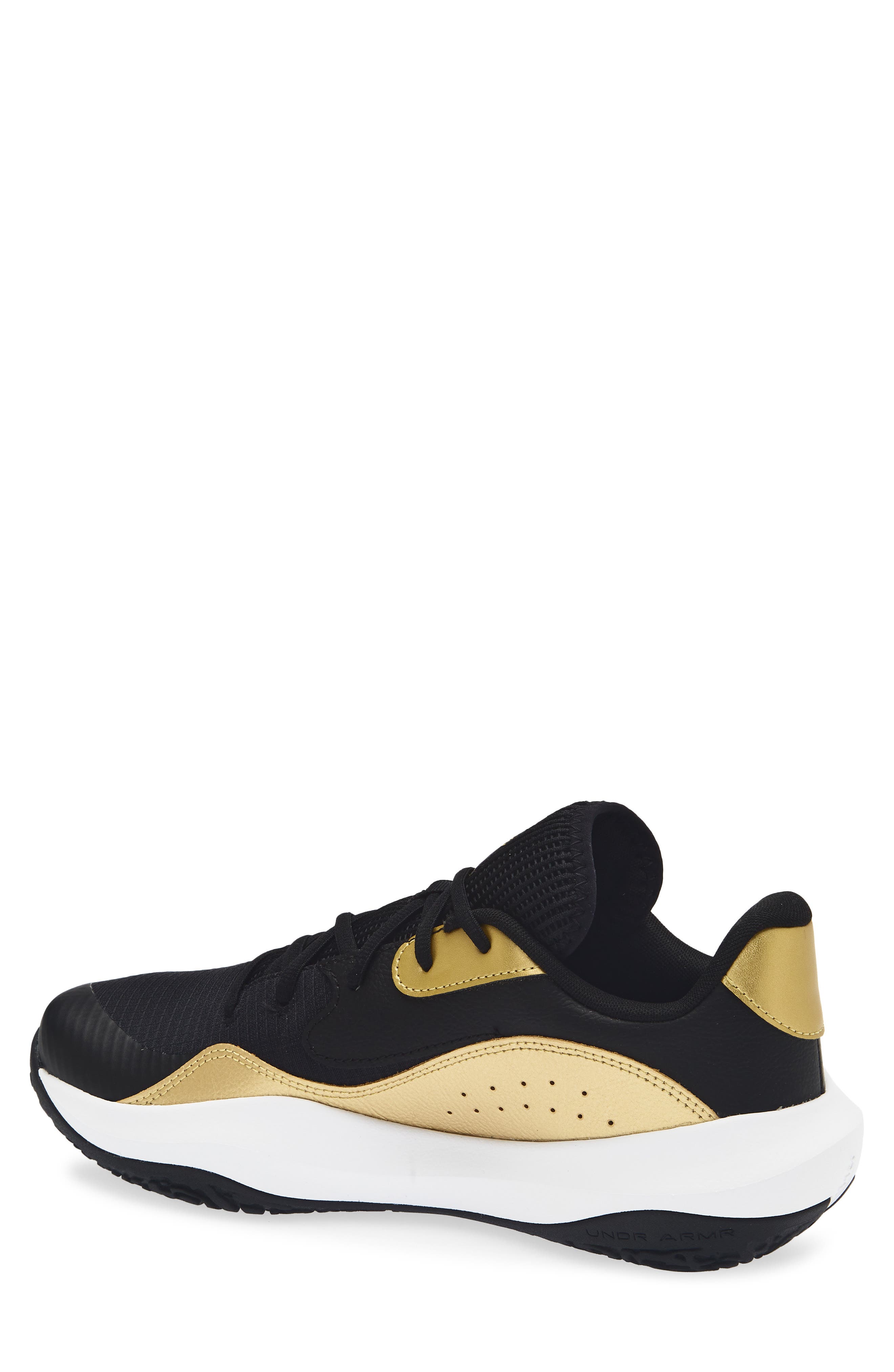 Under Armour Gender Inclusive Lockdown 7 Low Basketball Shoe, Alternate, color, Black