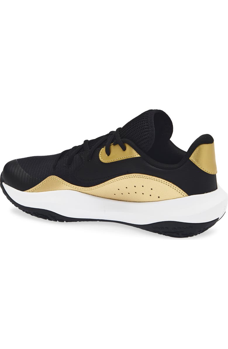 Under Armour Gender Inclusive Lockdown 7 Low Basketball Shoe, Alternate, color, Black