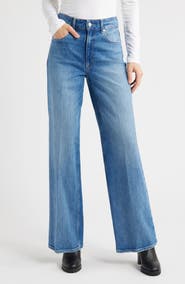 PAIGE Sasha High Waist Wide Leg Jeans