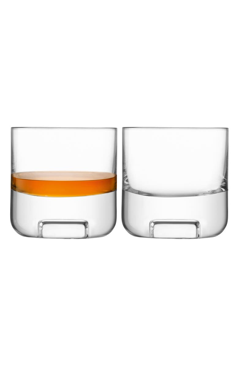 LSA Cask Set of 2 Whiskey Tumblers, Alternate, color, Clear
