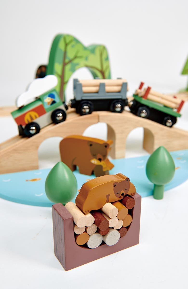 Tender Leaf Toys Wild Pines 30-Piece Train Set, Alternate, color, Multi