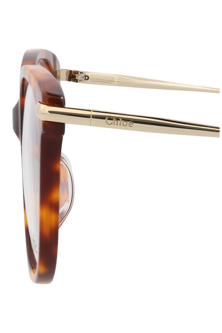 53mm Round Optical Frames, Alternate, color, HAVANA GOLD TRANSPARENT