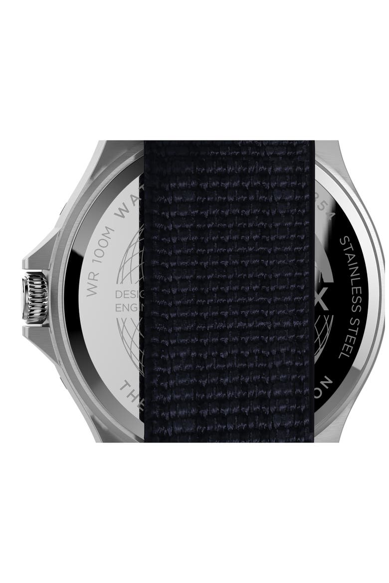 Navi XL NATO Strap Watch, 41mm, Alternate, color, BLUE/ SILVER