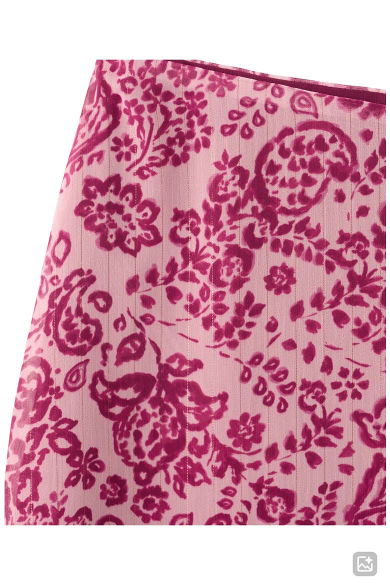 Paisley Maxi Skirt, Alternate, color, PINK