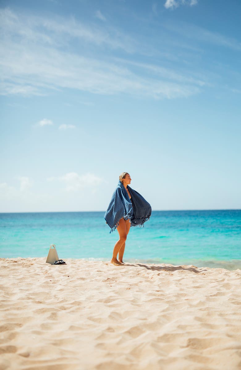 Slowtide Koko Striped Turkish Cotton Towel, Alternate, color,