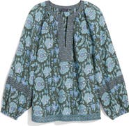 vineyard vines Print Split Neck Popover Top