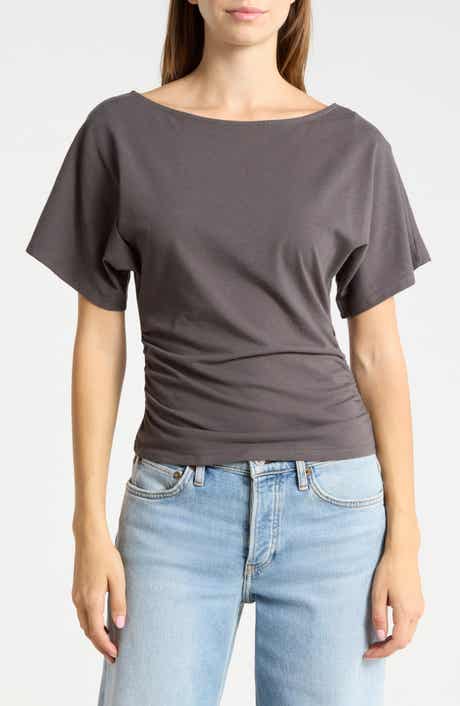 Ruched Dolman Sleeve Top