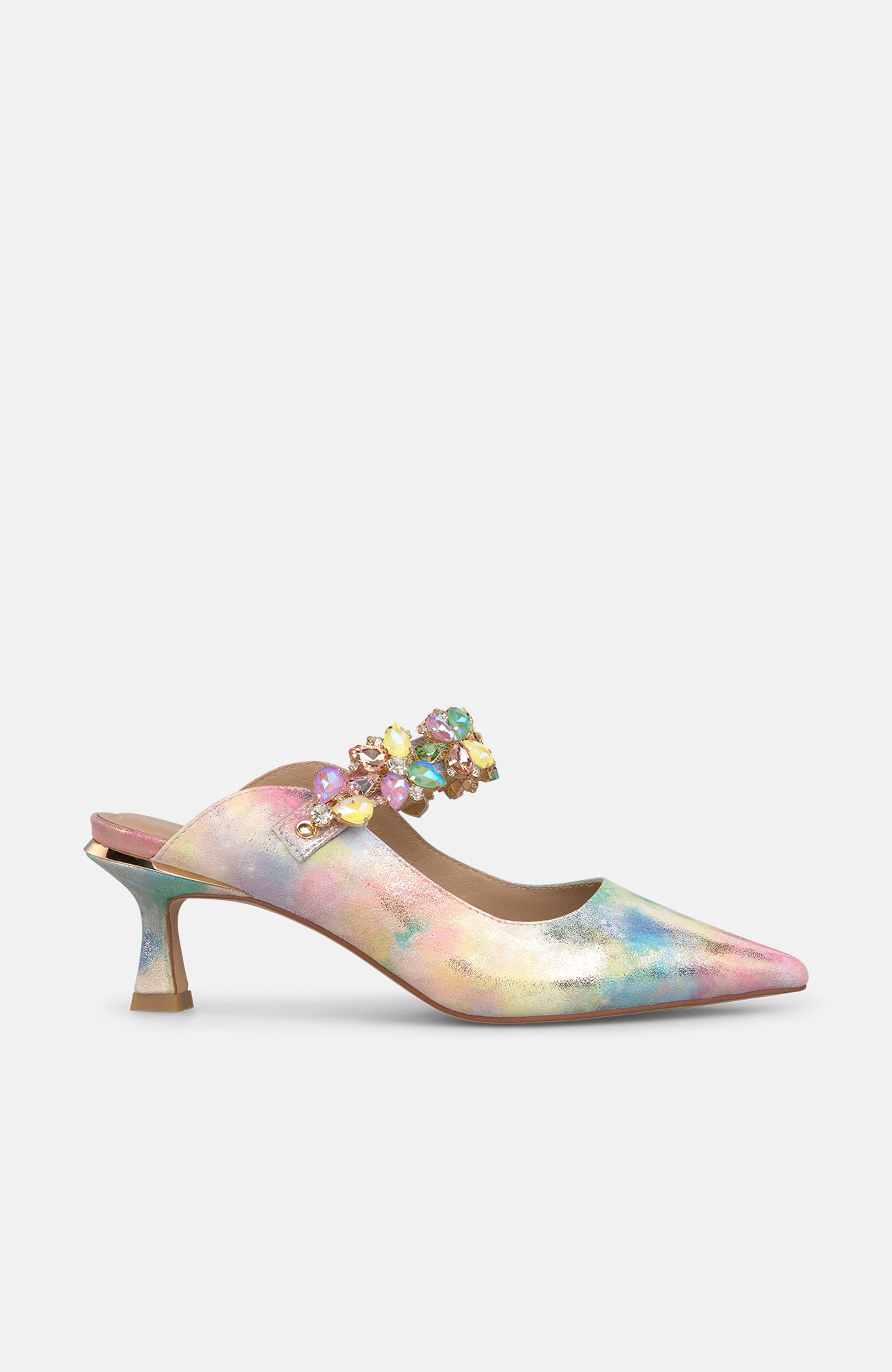 Slingback Pumps with Rhinestone Strap, Main, color, Pink