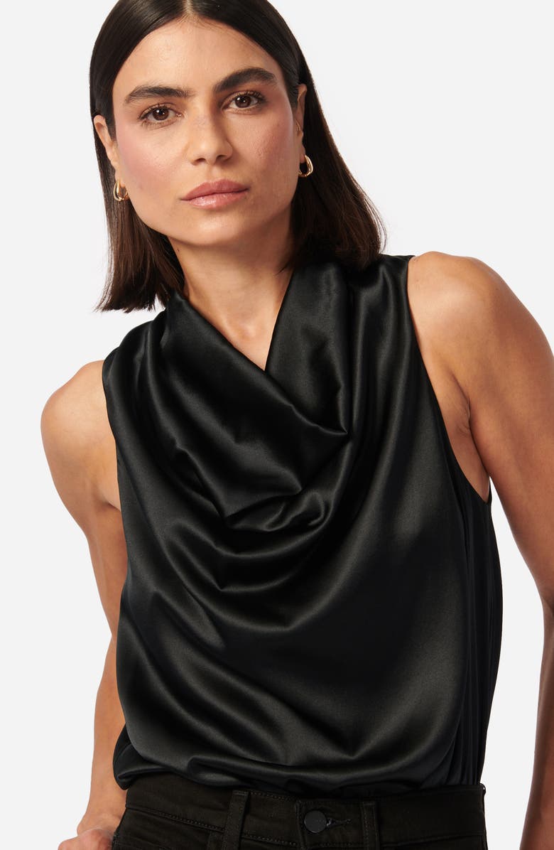 CAMI NYC Noreen Draped Silk Bodysuit, Alternate, color, 