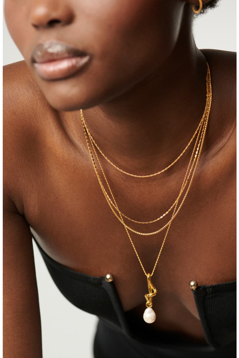 Satellite Chain Necklace, Alternate, color, GOLD