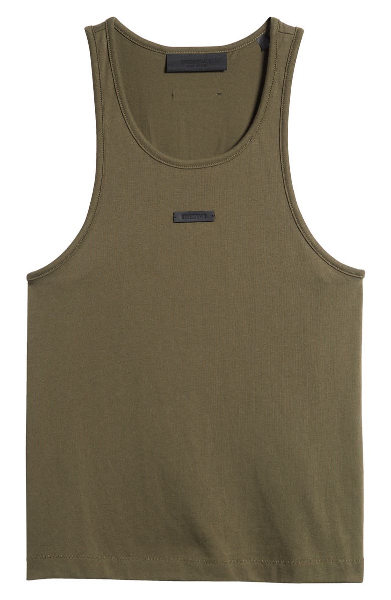 Fear of God Essentials Logo Cotton Blend Tank, Alternate, color,