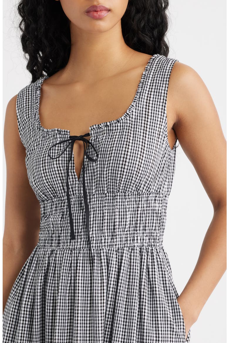 Jordie Gingham Sleeveless Maxi Dress, Alternate, color, BLACK GINGHAM