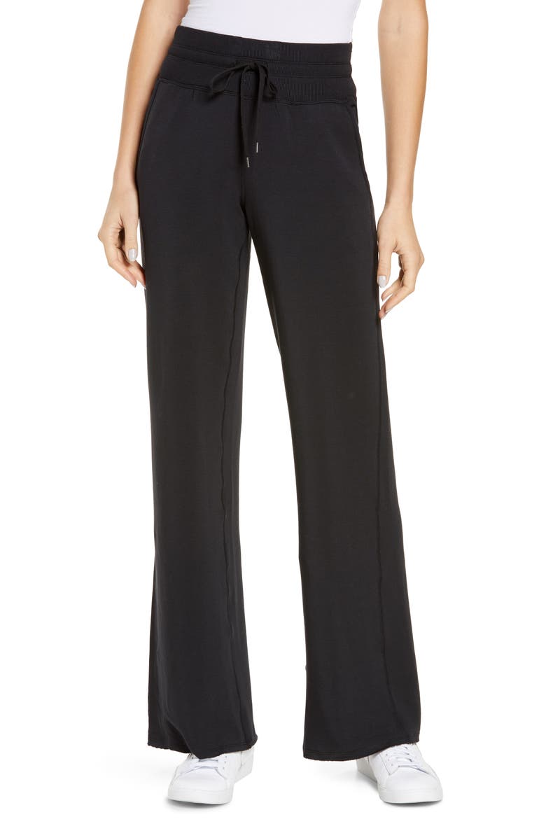 Peaceful Wide Leg Sweatpants, Main, color, BLACK