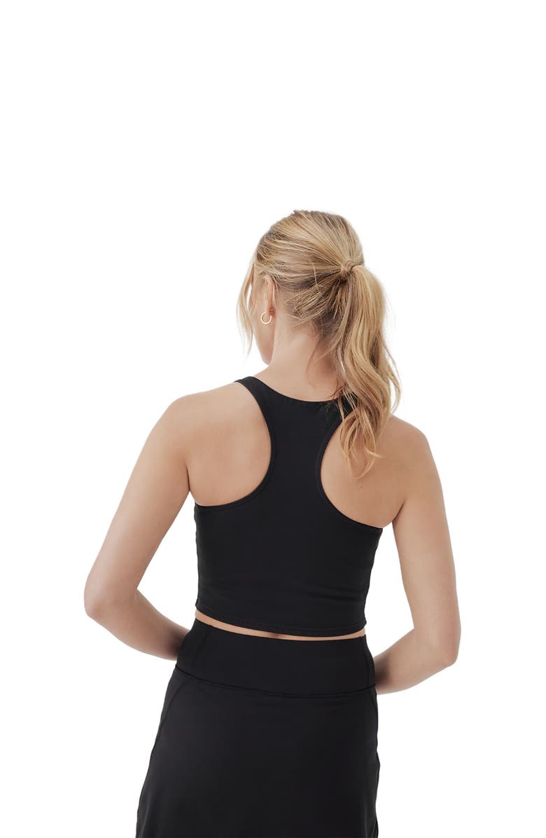 Pact On the Go-To Crop Tank Made with Organic Cotton, Alternate, color, Black