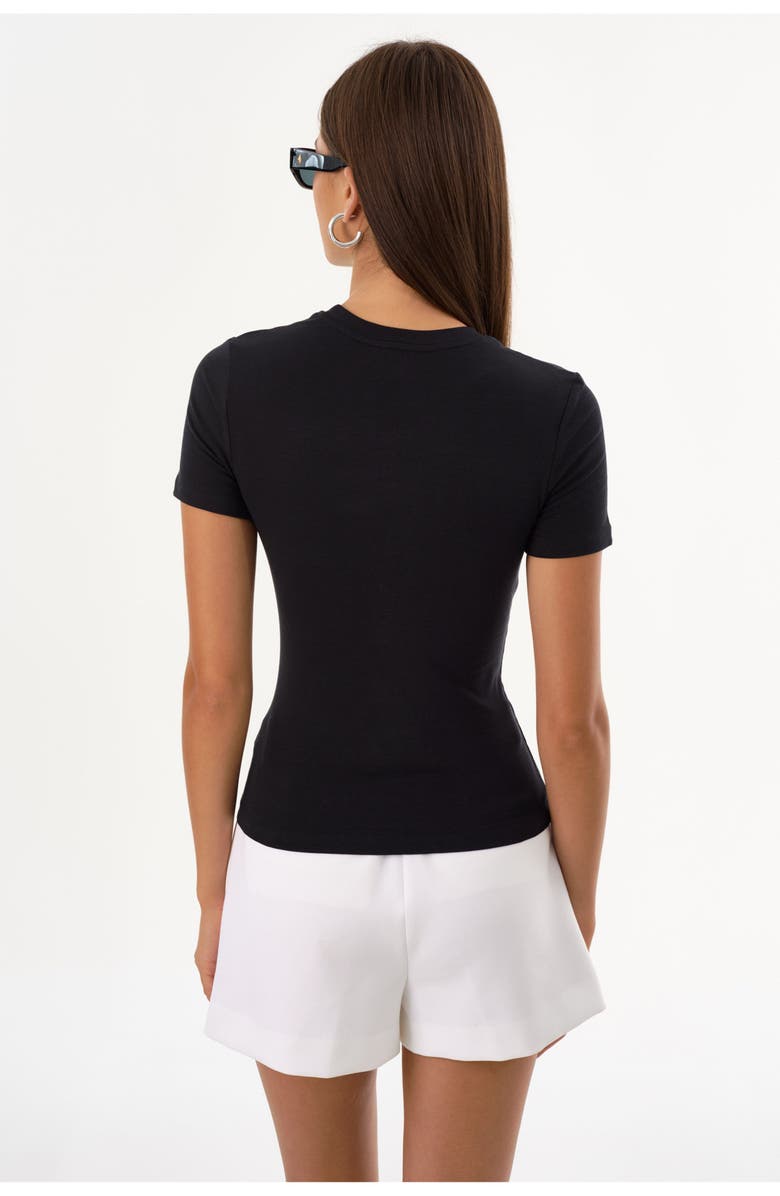 LAMARQUE Moa | Jersey Crew Neck Tee, Alternate, color, Black