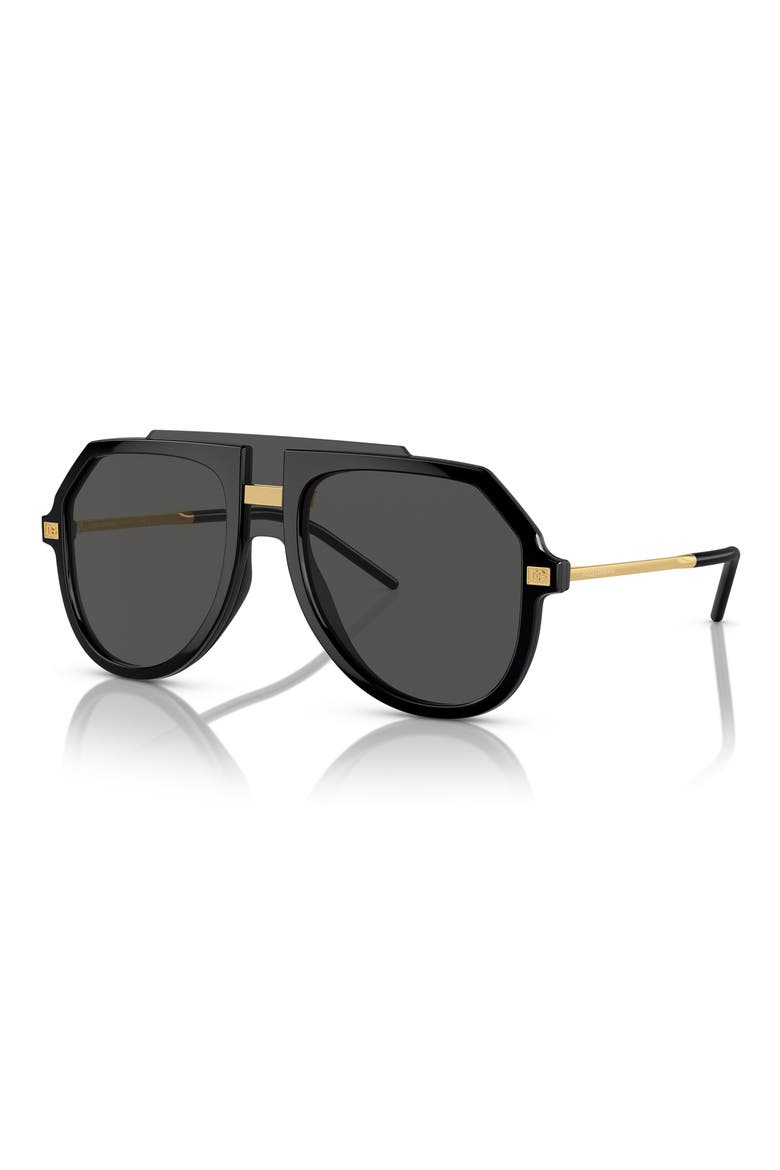 50mm Pilot Sunglasses, Alternate, color, BLACK