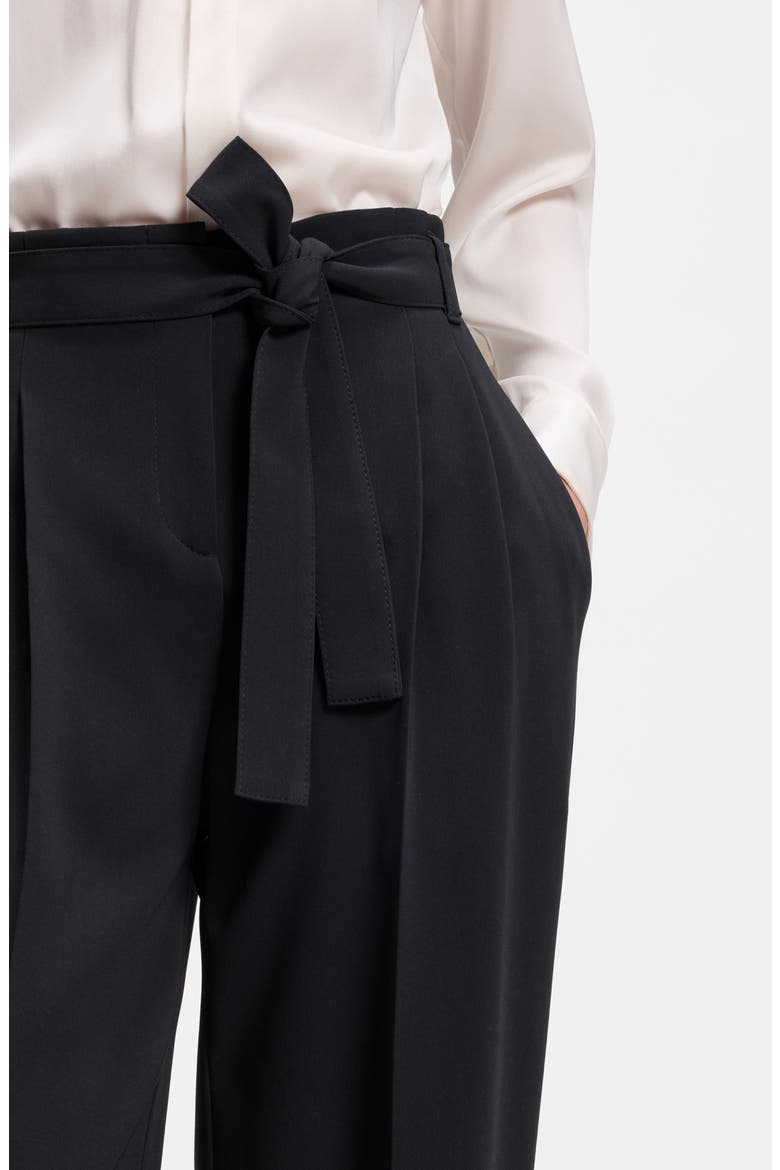 Tapiana Pleated Tie Waist Straight Leg Pants, Alternate, color, SKY CAPTAIN