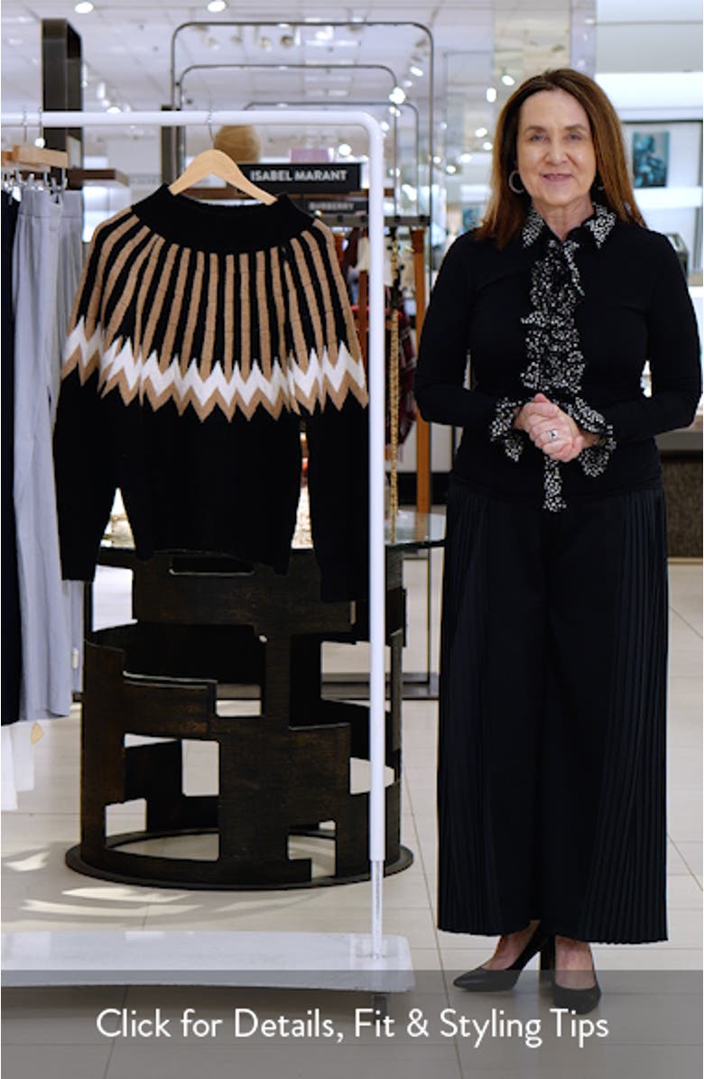 Donner Fair Isle Mock Neck Sweater, sales video thumbnail