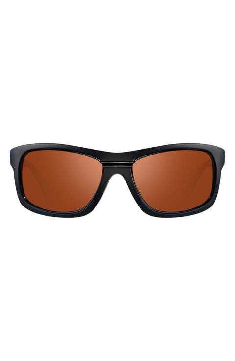 Genesis 57mm Polarized Rectangular Sunglasses