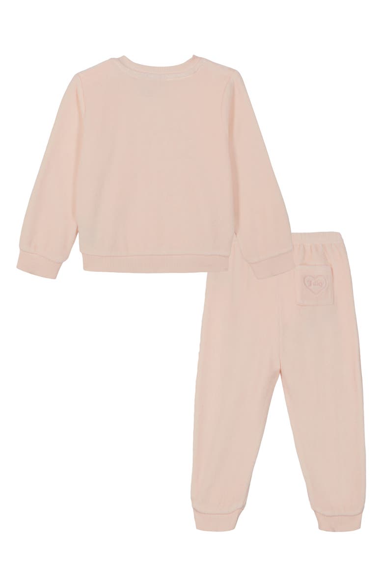 Juicy Couture Kids' Velour Sweatshirt & Joggers Set, Alternate, color, Peach