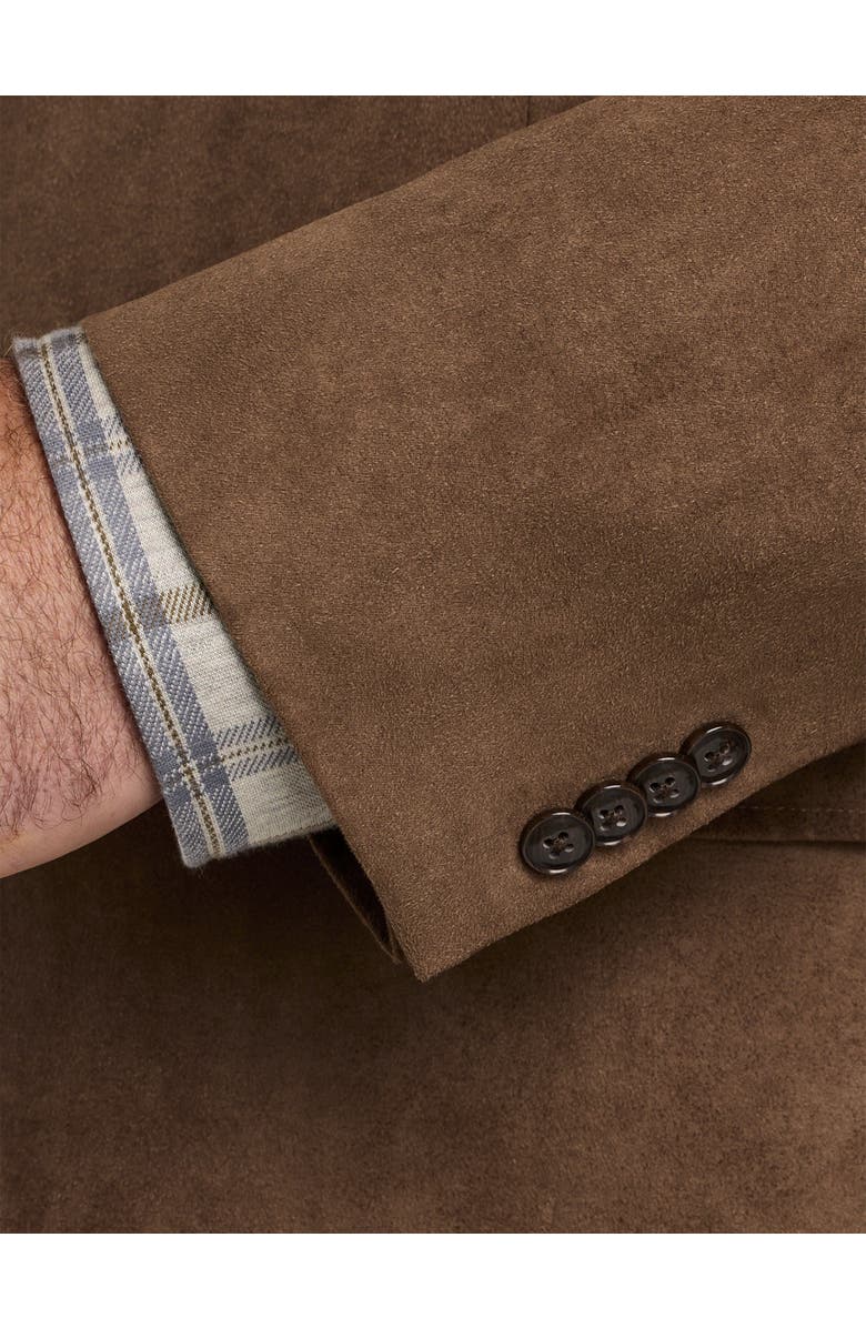 Michael Kors Faux-Suede Sport Coat, Alternate, color, Camel