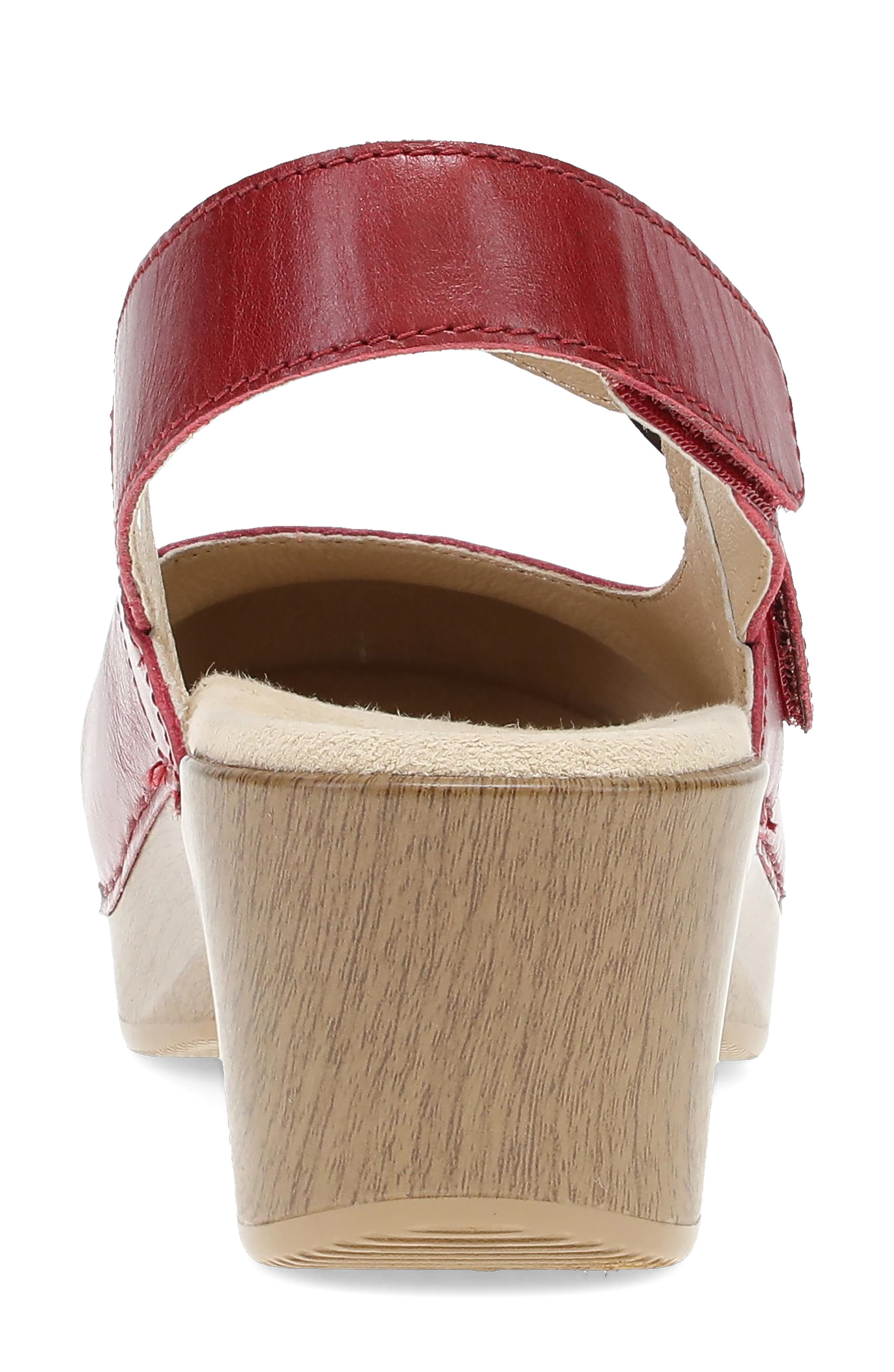 Shantell Leather Slingback Mary Jane, Alternate, color, RED