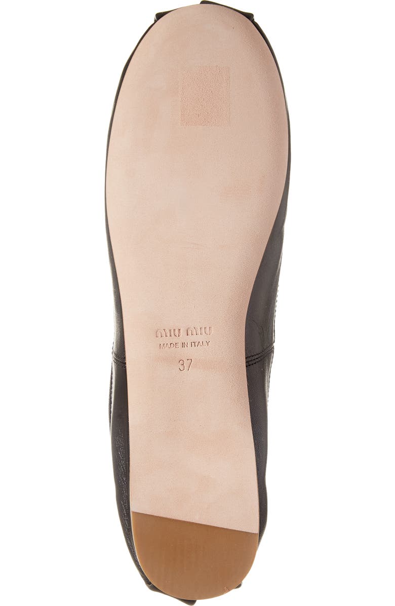 Miu Miu Logo Ballerina Flat, Alternate, color,