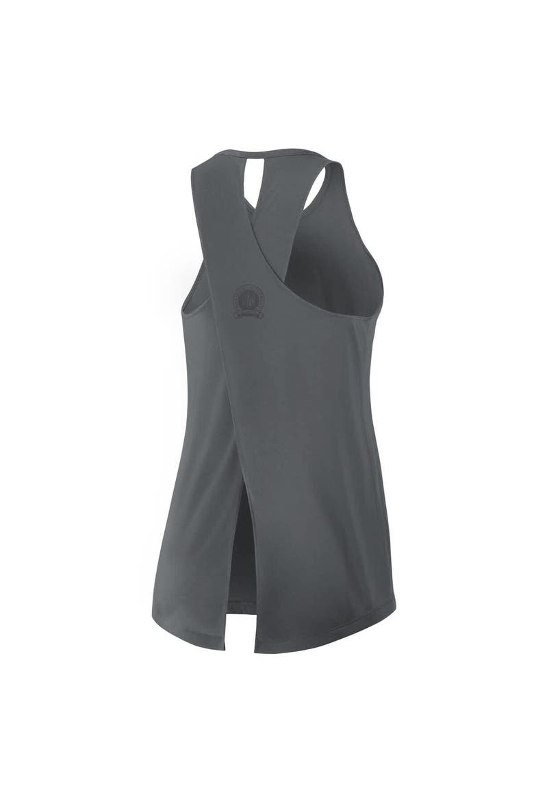 Women's Nike Gray New Orleans Saints Glory Crisscross Performance Tank Top, Alternate, color, Charcoal