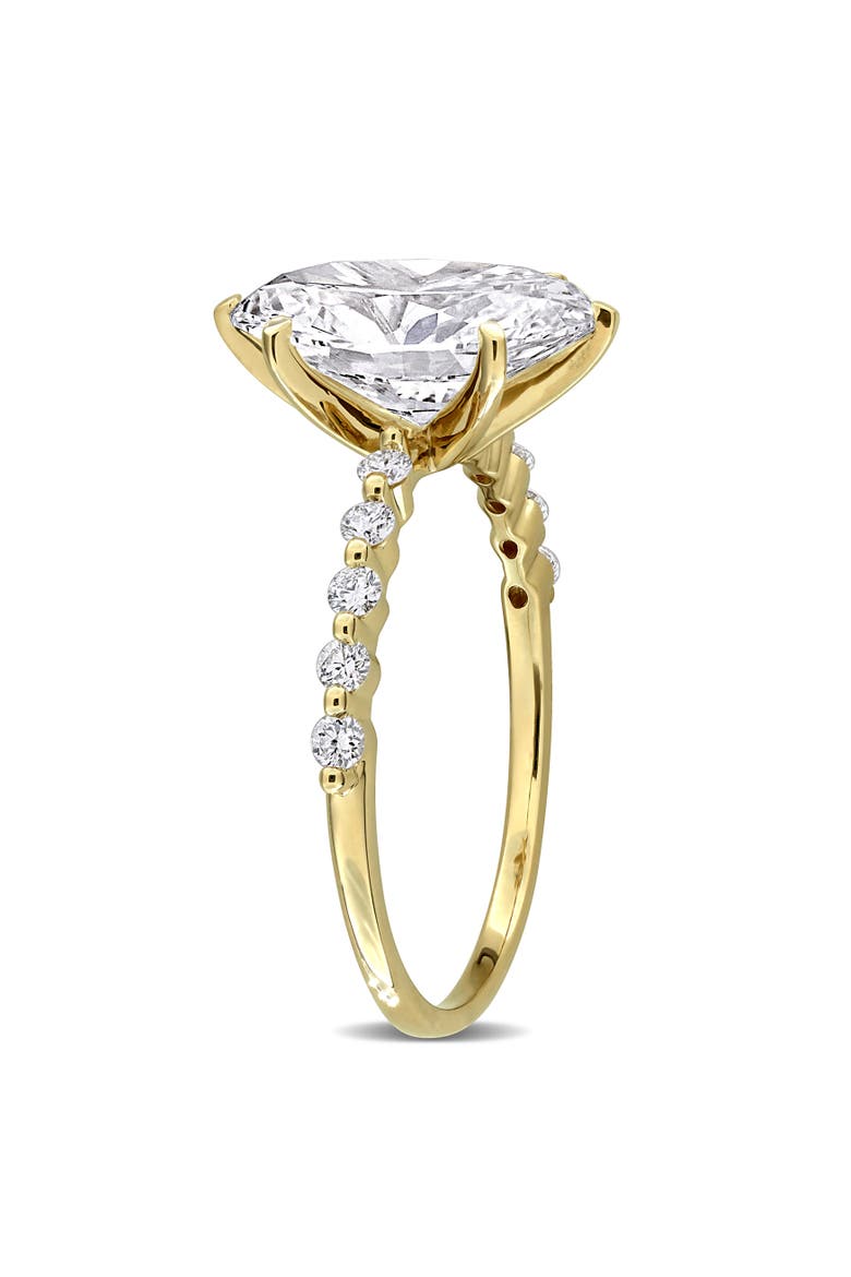 Lab Grown Diamond Oval Ring 14k Gold, Alternate, color, Yellow Gold
