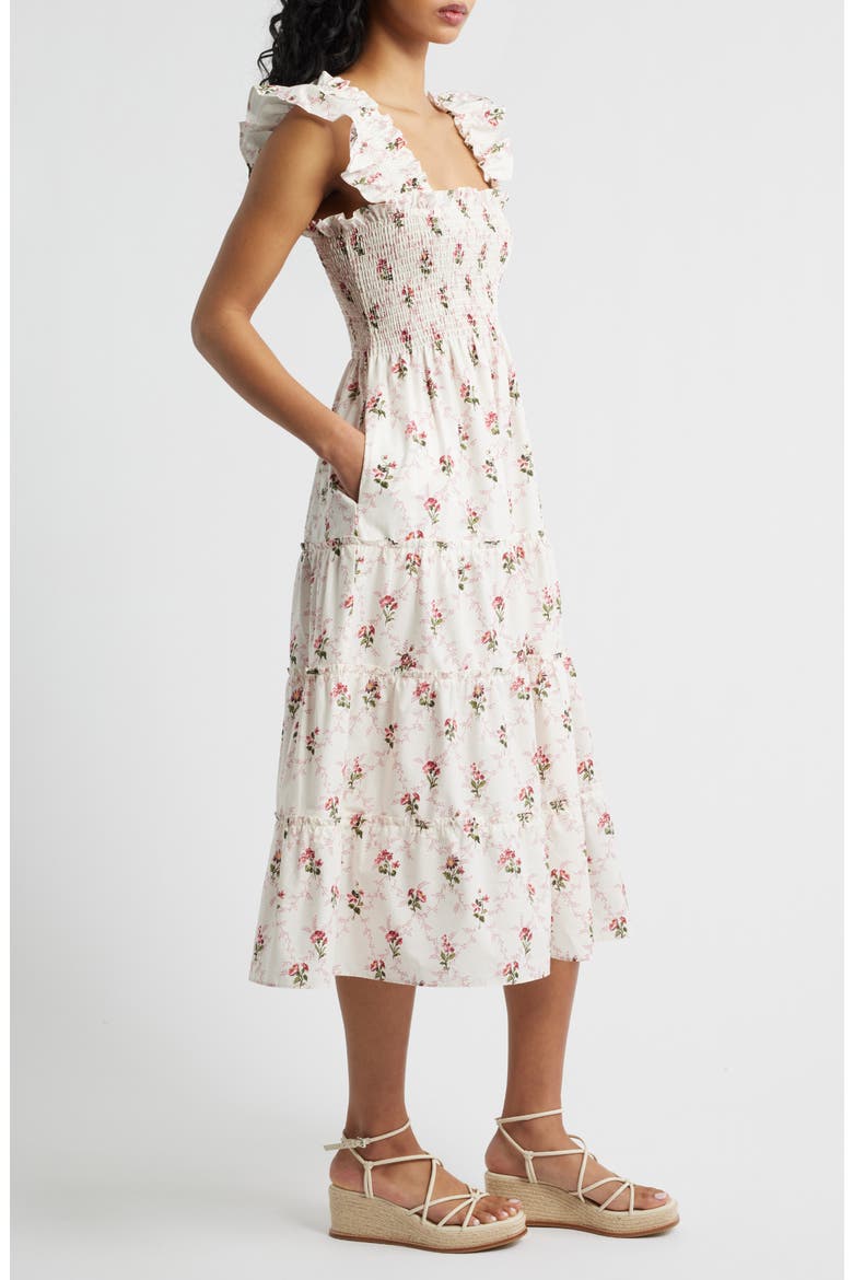 The Ellie Gingham Nap Midi Dress, Alternate, color, BRIAR TRELLIS