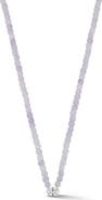 SPHERA MILANO Rhodium Plated Beaded Oval Necklace
