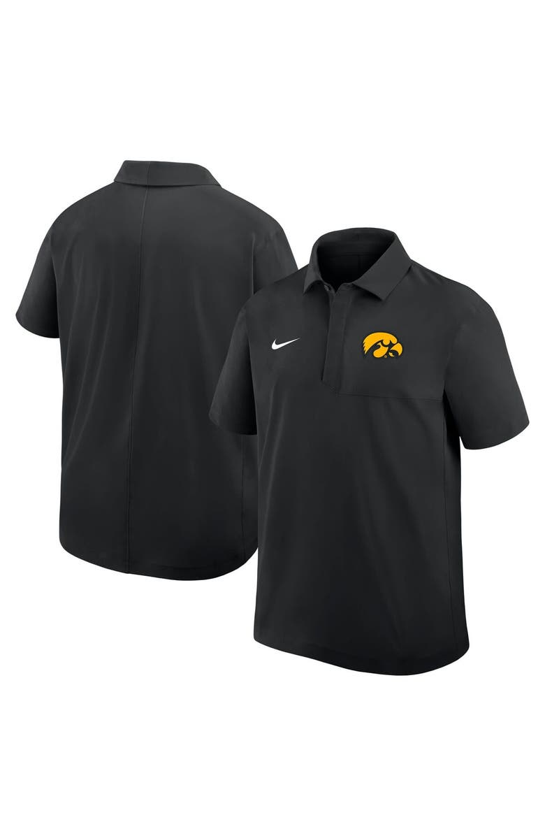 Nike Men's Nike Black Iowa Hawkeyes 2025 Coaches Sideline Polo, Alternate, color, Black