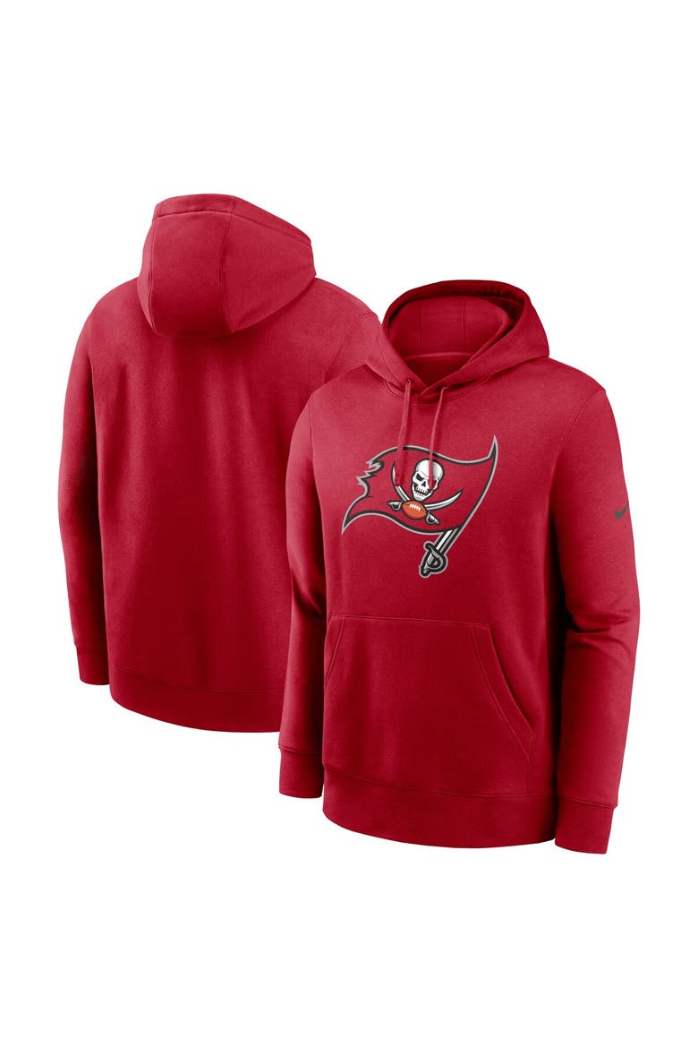 Men's Nike Red Tampa Bay Buccaneers Club Logo Pullover Hoodie, Main, color, Red