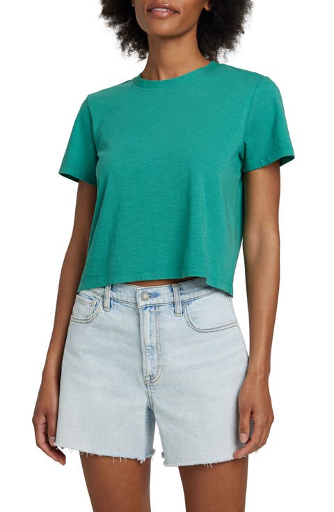 Sunwashed Organic Cotton Crop T-Shirt