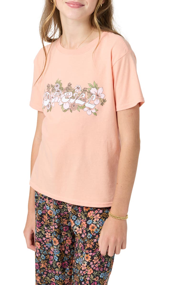 O'Neill Kids' Flora Flora Cotton Graphic T-Shirt, Alternate, color, 