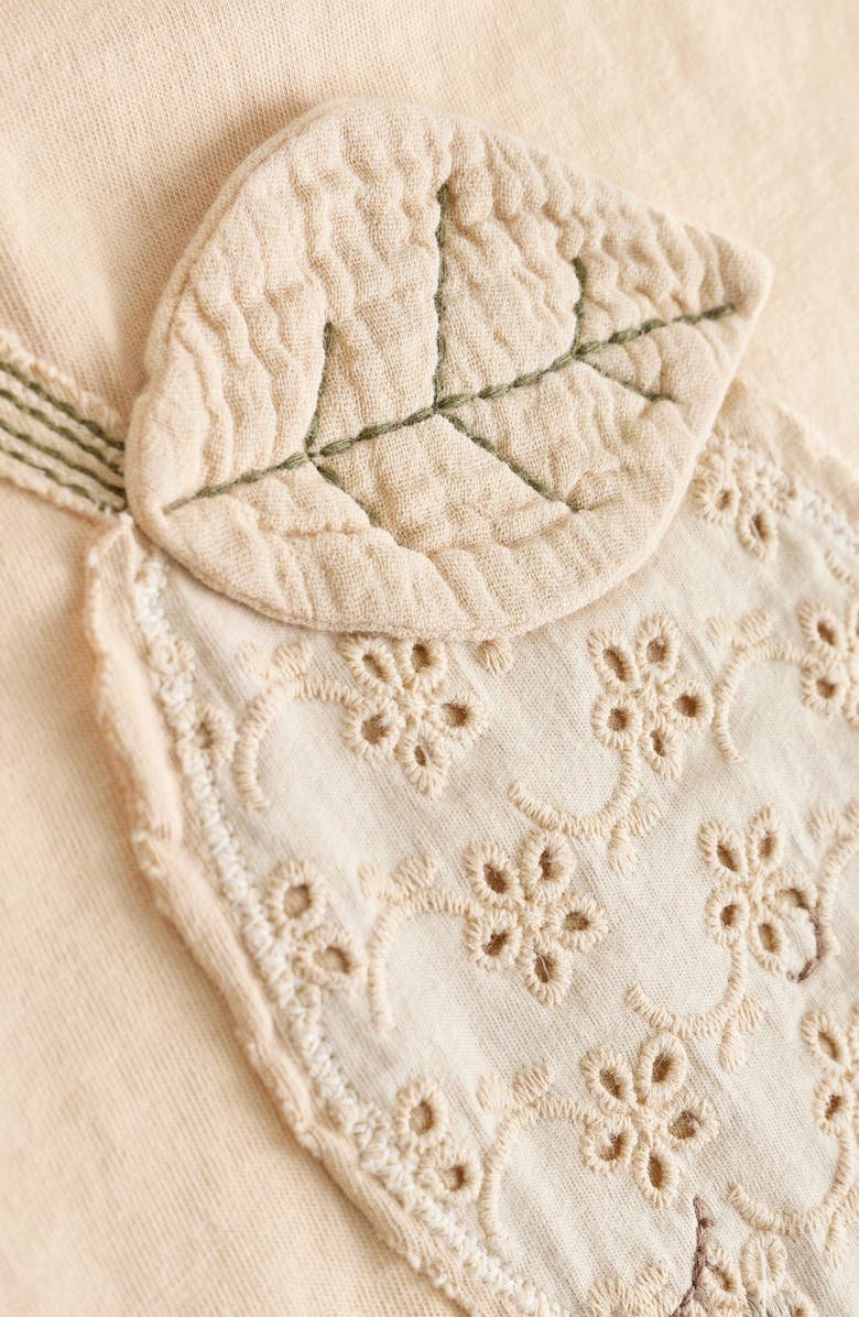 NEXT Kids' Lemon Appliqué T-Shirt & Frill Shorts Set, Alternate, color, Ivory Yellow