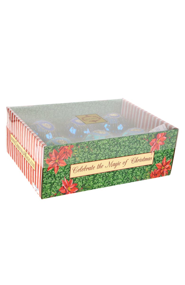 Mark Roberts Peacock Ball Ornament, Set of 6, Alternate, color, Peacock Green