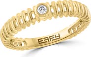 EFFY Diamond Bar Textured Band Ring