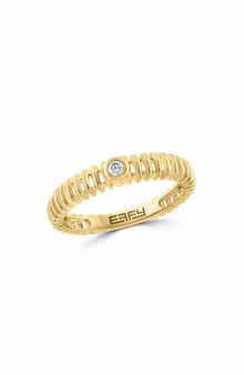 EFFY Diamond Bar Textured Band Ring