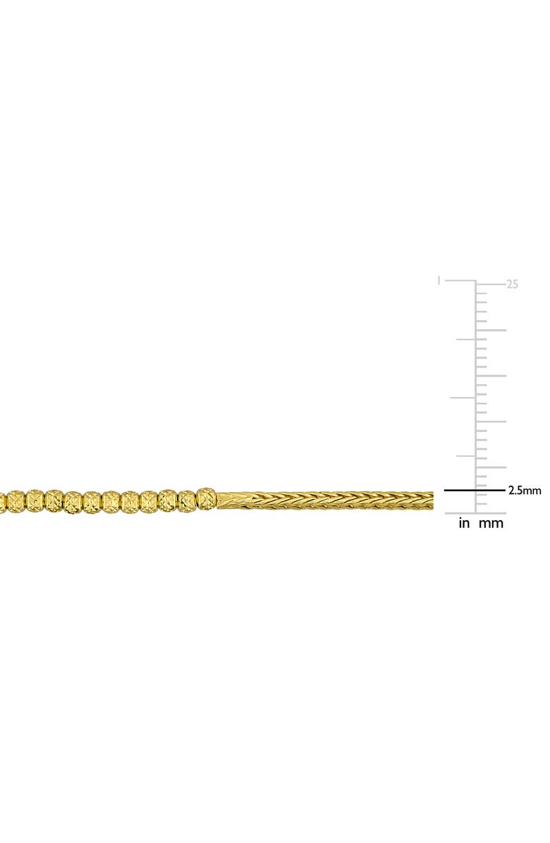 DELMAR 2.5mm Faceted Bead & 1.7mm Wheat Chain Necklace & Bracelet Set, Alternate, color, 