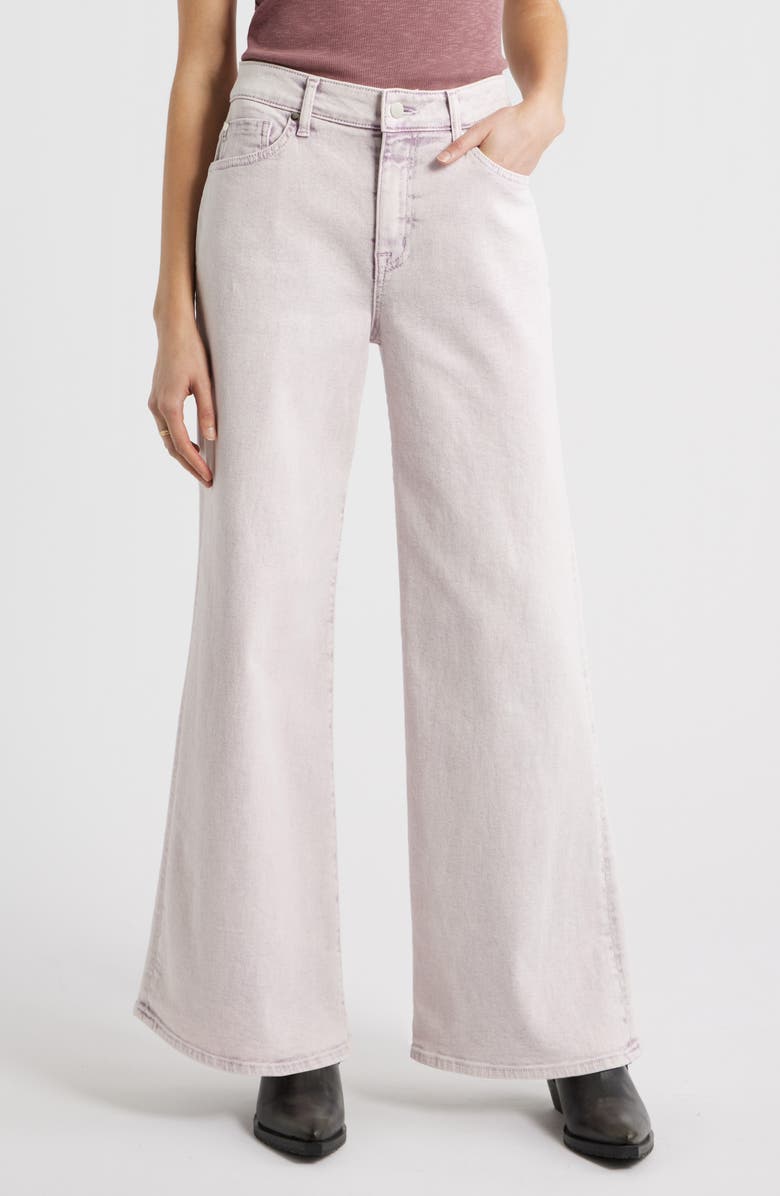 Treasure & Bond High Waist Wide Leg Jeans, Main, color, Pink Over Dye