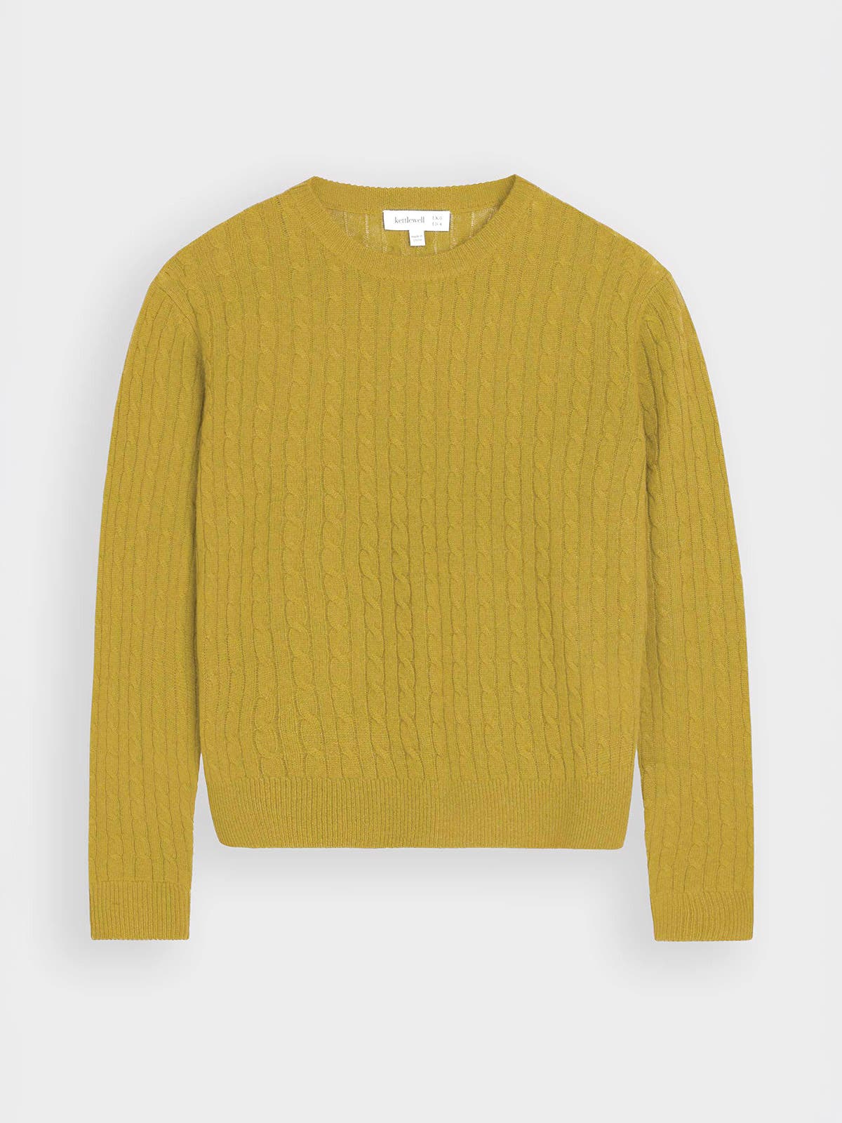 Cable Cashmere Blend Crew Neck Sweater - image 2
