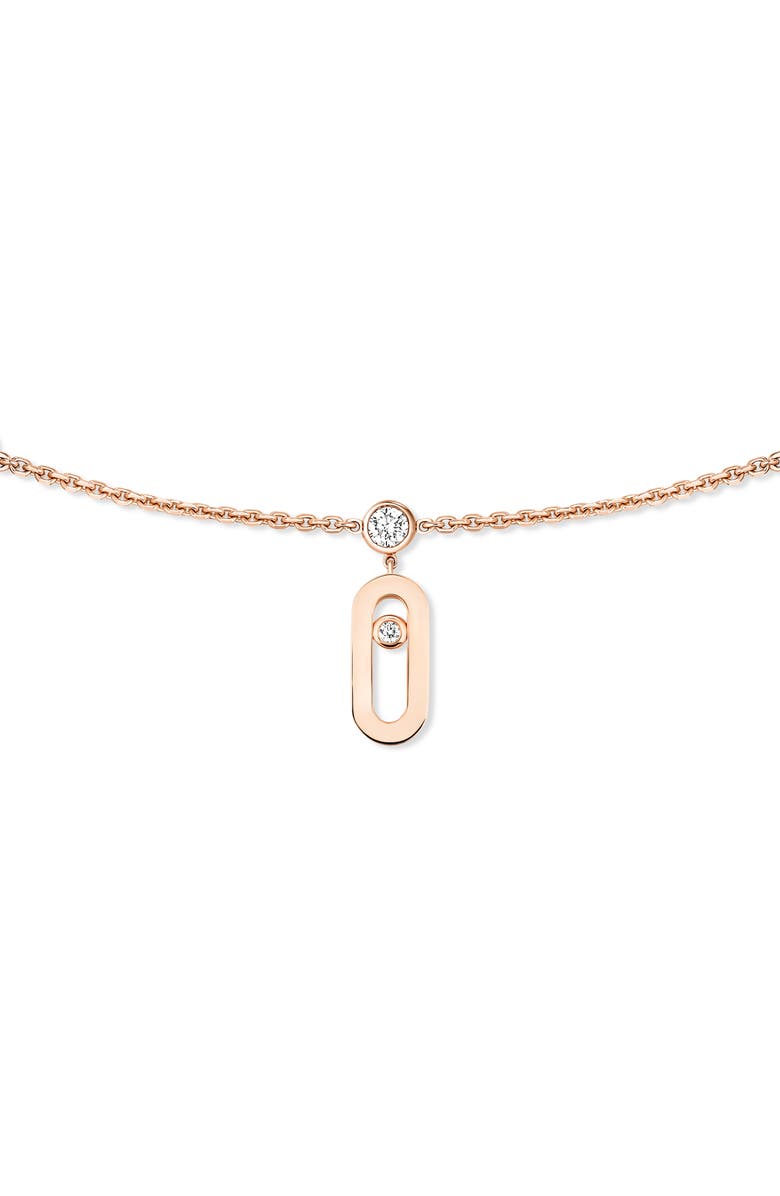 Messika Move Uno Tassel Choker Necklace, Alternate, color, Pink Gold