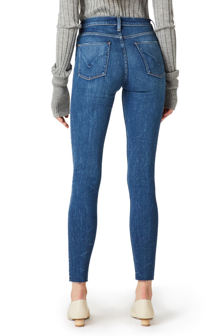 Barbara High Waist Raw Hem Ankle Super Skinny Jeans, Alternate, color, ZUMA