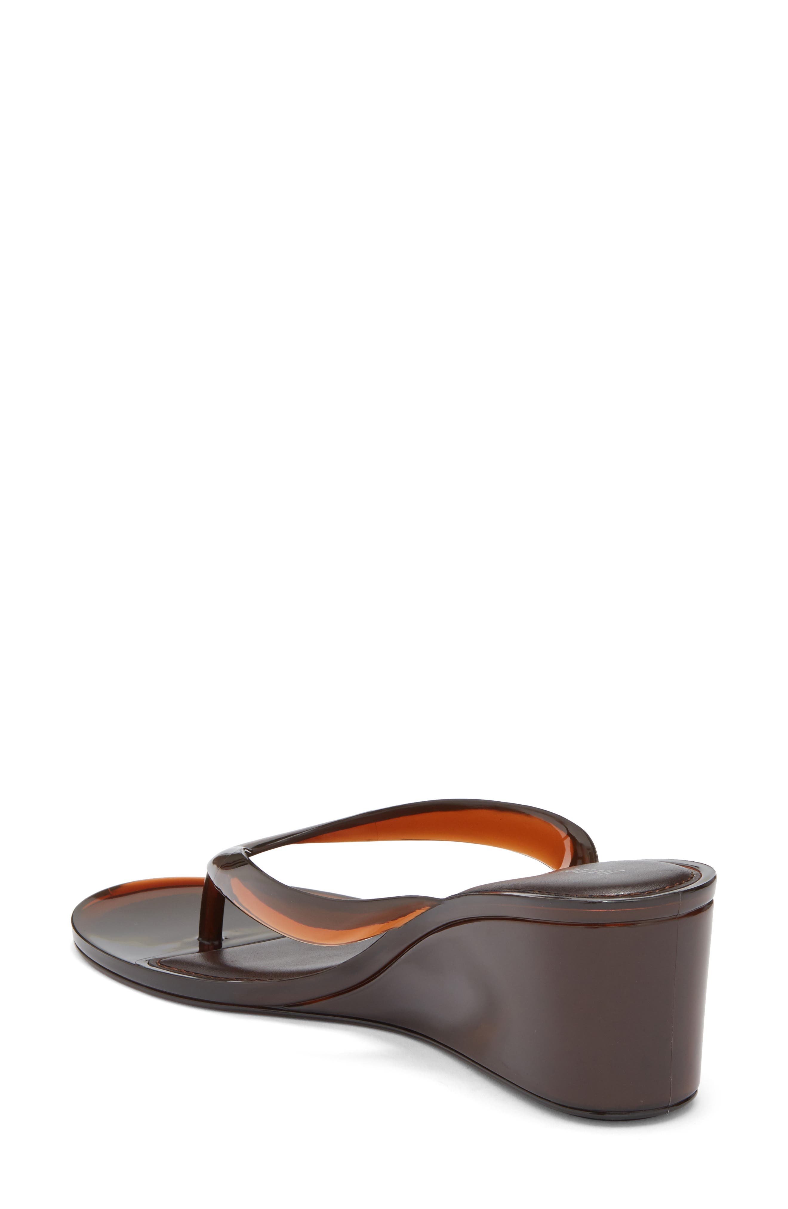 Jeffrey Campbell Gigabyte Wedge Flip Flop, Alternate, color, Brown