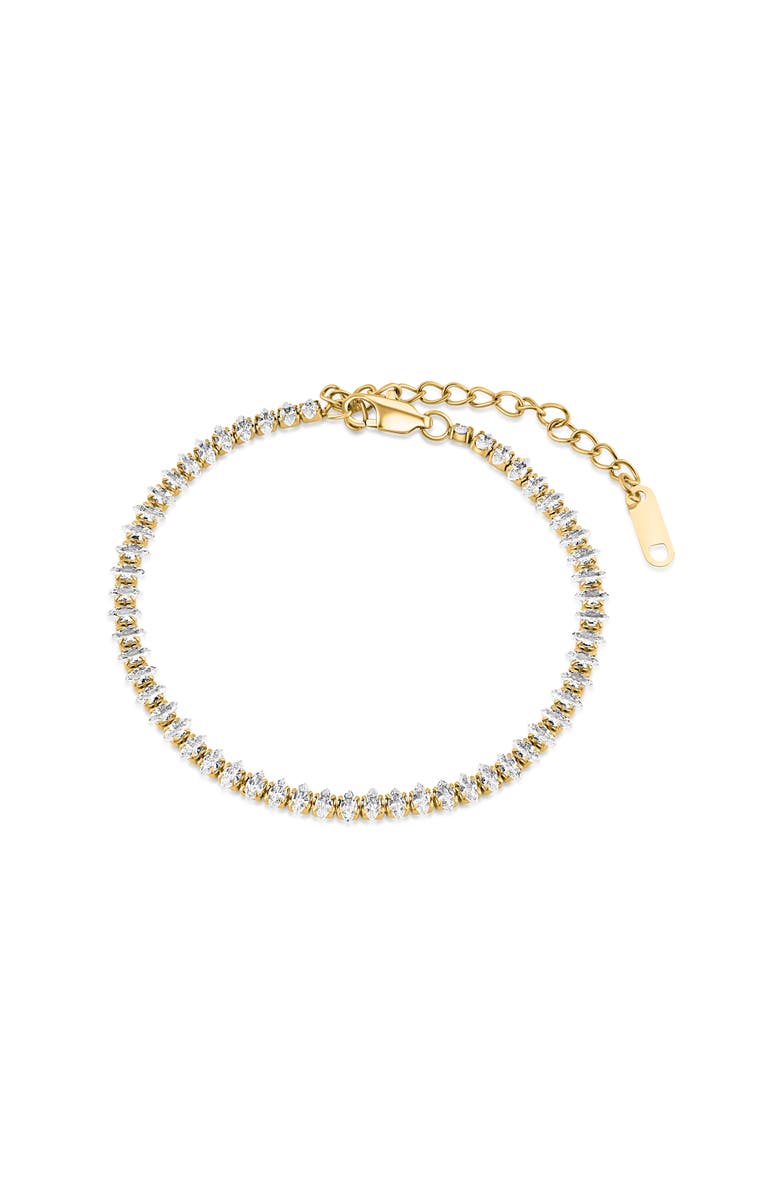 Mazin Jewels Marquise Tennis Bracelet, Main, color, Gold