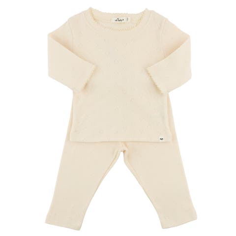 Hearts Pointelle Pico Edge Two Piece Set (Baby)