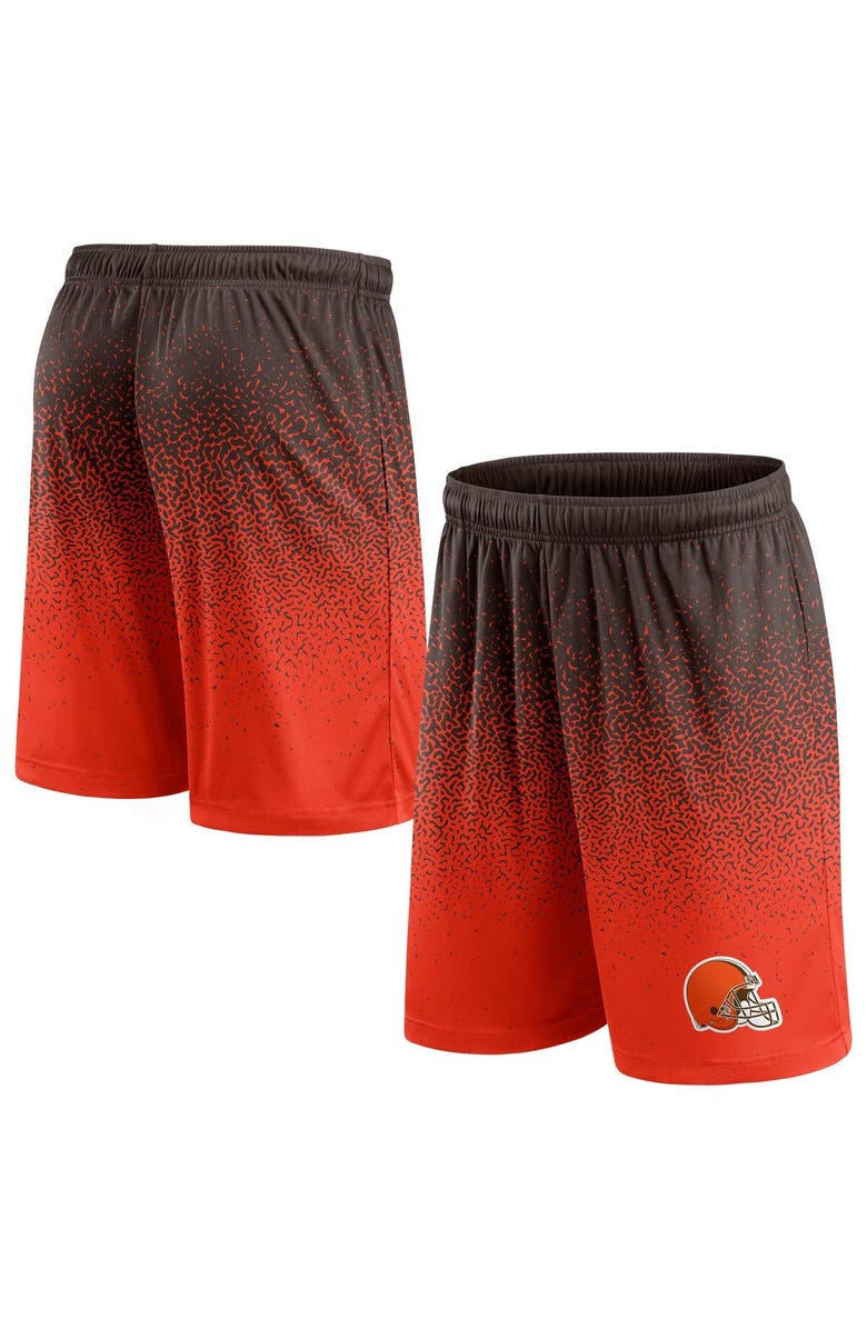 FANATICS Men's Fanatics Branded Brown/Orange Cleveland Browns Ombre Shorts, Main, color, Brown