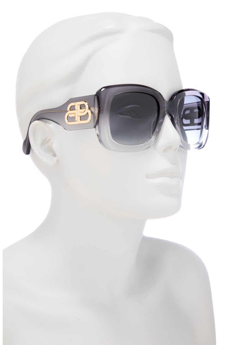 53mm Square Sunglasses, Alternate, color, GREY GREY GREY